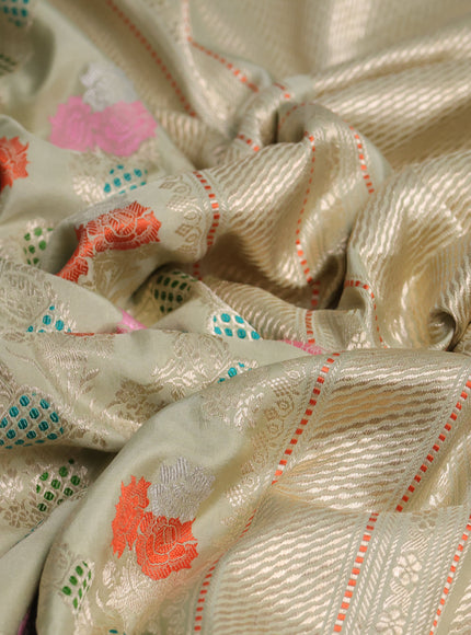 Pista Green Banarasi Silk Saree