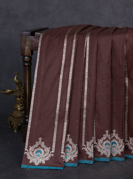 Brown Banarasi Silk Saree