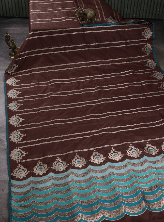 Brown Banarasi Silk Saree