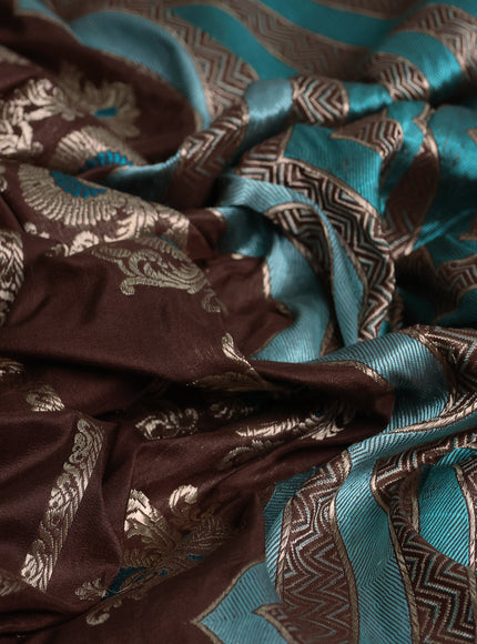 Brown Banarasi Silk Saree