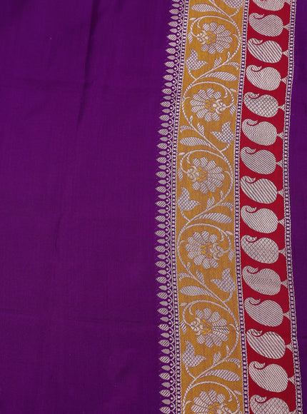 Purple Banarasi silk saree