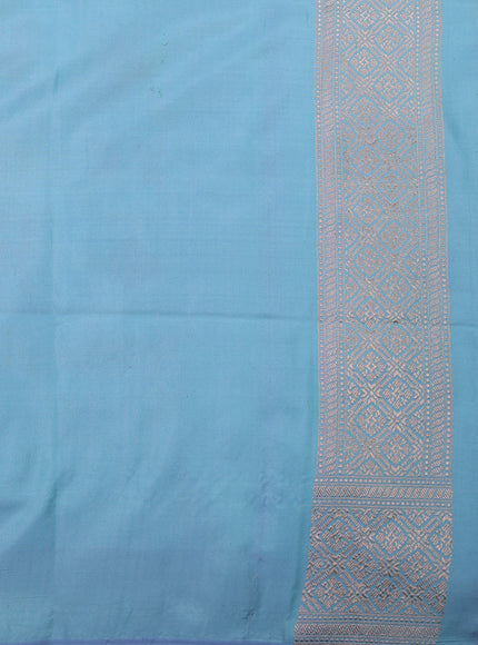 Sky Blue Banarasi Silk Saree
