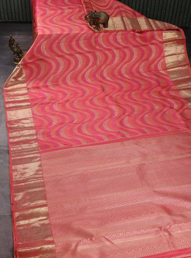 Pink Pure Kanchipuram Silk Saree