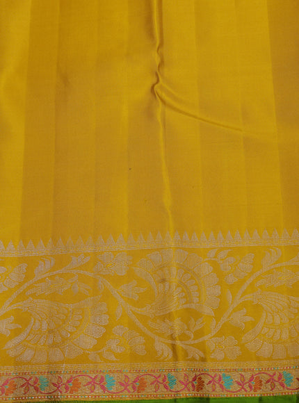 Yellow Pure Kanchipuram Silk Saree