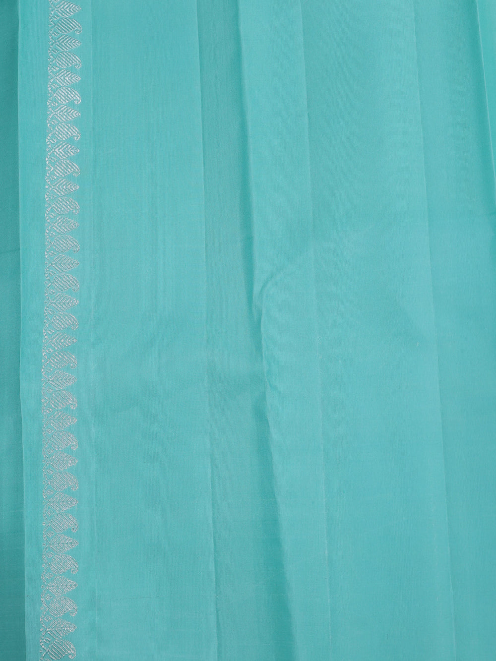 Off White - Sky Blue Pure Kanchipuram Silk Saree