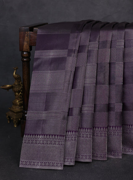 Purple Pure Kanchipuram Silk Saree