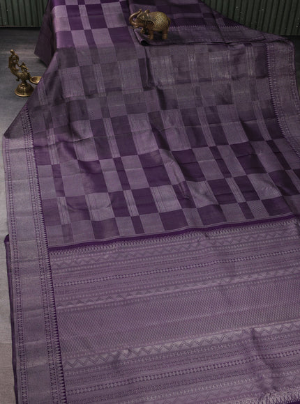 Purple Pure Kanchipuram Silk Saree