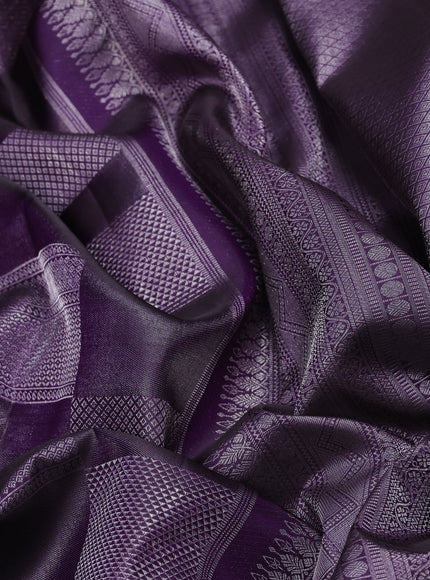 Purple Pure Kanchipuram Silk Saree