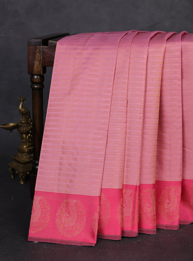 Gajri Pink - Pink Pure Kanchipuram Silk Saree