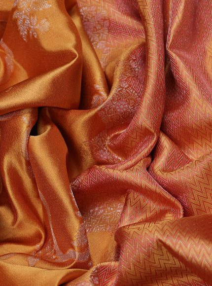 Mustard Pure Kanchipuram Silk Saree