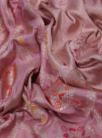 Onion Pink Banarasi Silk Saree