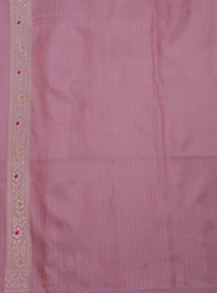 Onion Pink Banarasi Silk Saree