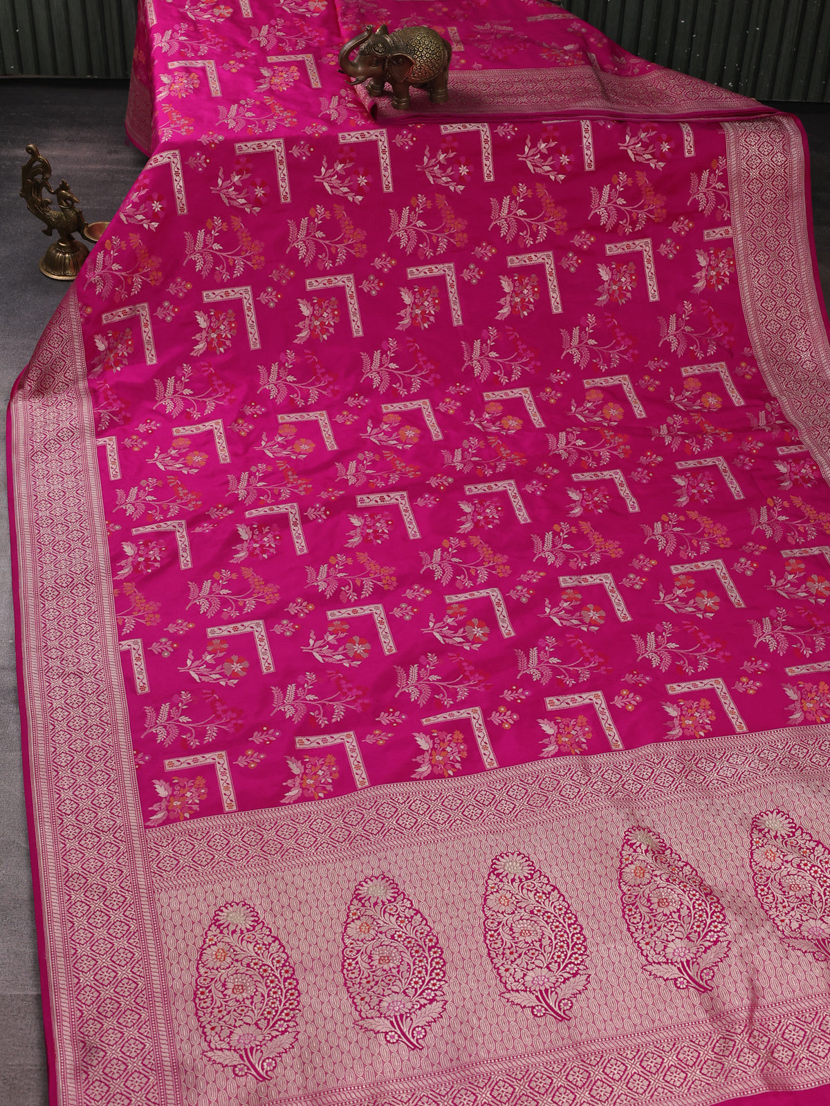 Rani Pink Banarasi Silk Saree