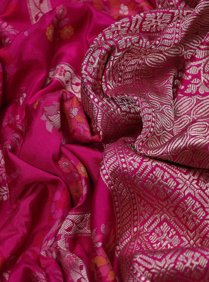 Rani Pink Banarasi Silk Saree