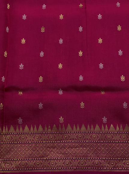 Light Pink - Rani Pink Banarasi Kora Saree