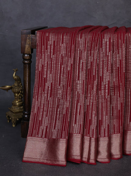 Maroon Banarasi Georgette Saree