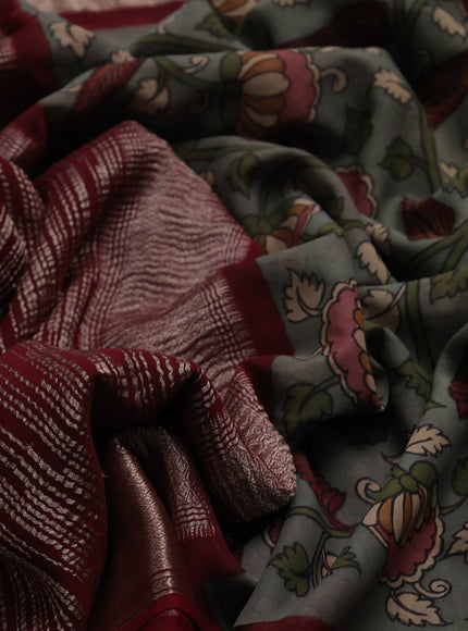 Maroon Banarasi Georgette Saree