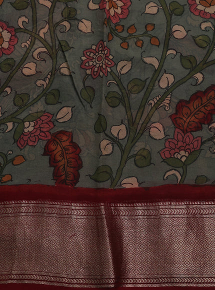 Maroon Banarasi Georgette Saree