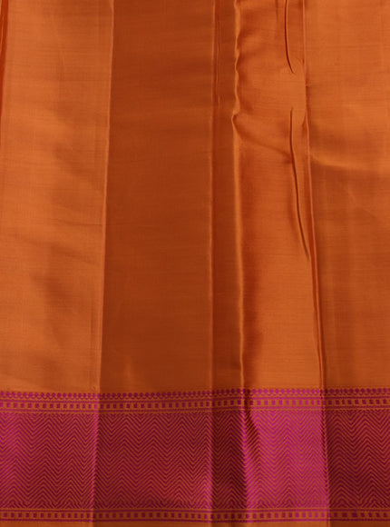 Yellow - Orange Pure Kanchipuram Silk Saree