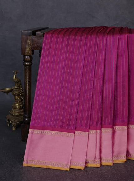 Magenta - Pink Pure Kanchipuram Silk Saree