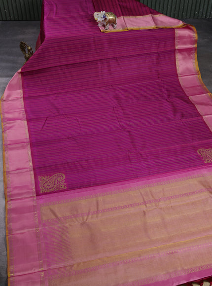 Magenta - Pink Pure Kanchipuram Silk Saree