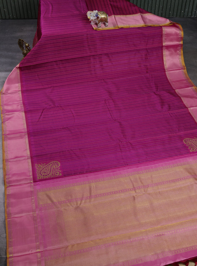 Magenta - Pink Pure Kanchipuram Silk Saree