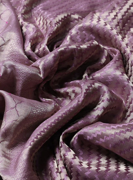 Lavendar Banarasi Crepe Saree