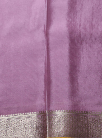 Lavendar Banarasi Crepe Saree