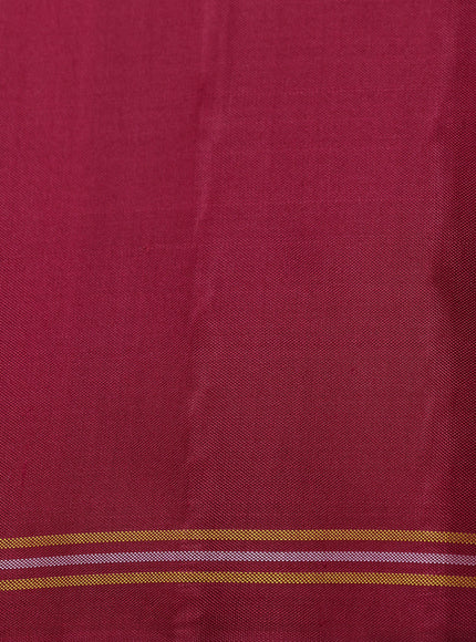Maroon - Red Ikat Silk Saree