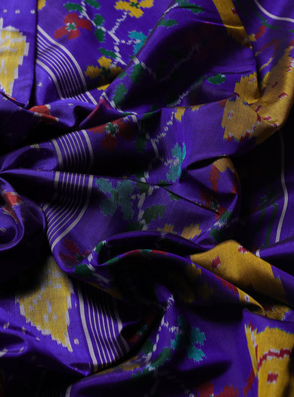 Blue Ikat Silk Saree