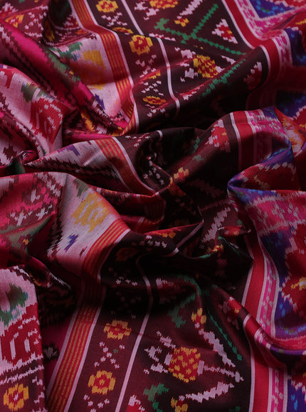Red Ikat Silk Saree