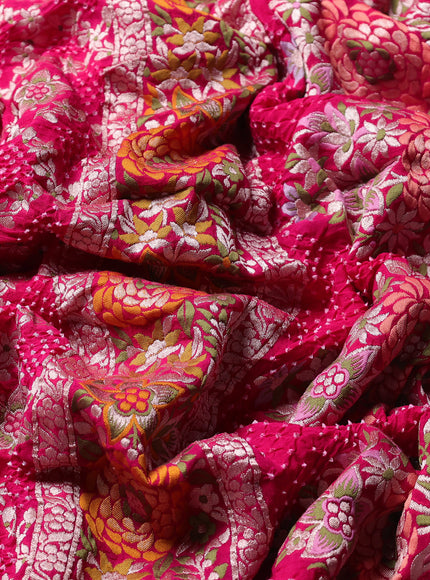 Rani Pink Bandhani Georgette Saree