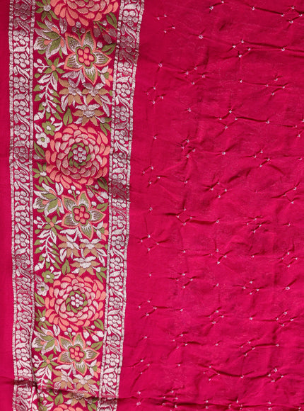 Rani Pink Bandhani Georgette Saree