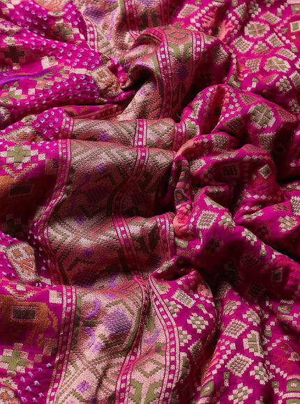 Rani Pink Bandhani Georgette Saree