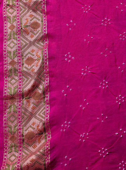 Rani Pink Bandhani Georgette Saree