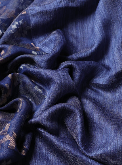 Blue Matka Tussar Saree