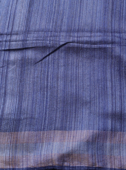 Blue Matka Tussar Saree