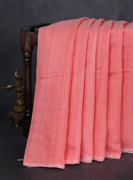 Peach Matka Tussar Saree