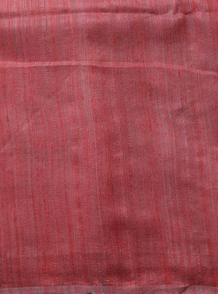 Peach Matka Tussar Saree