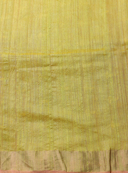 Yellow Matka Tussar Saree