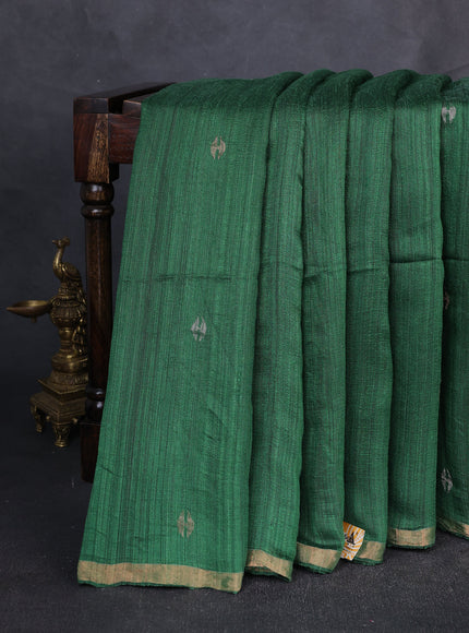 Green Matka Tussar Saree