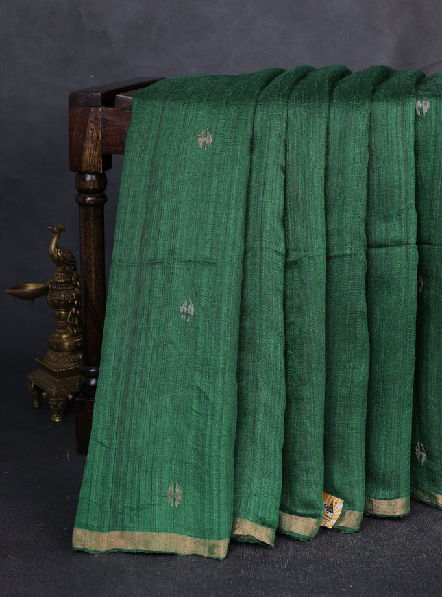 Green Matka Tussar Saree