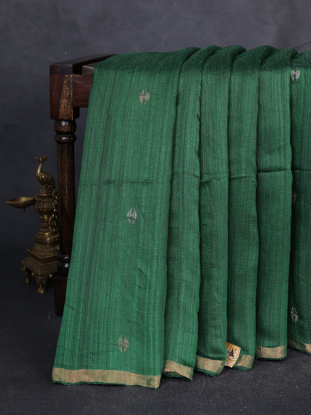 Green Matka Tussar Saree