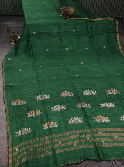 Green Matka Tussar Saree