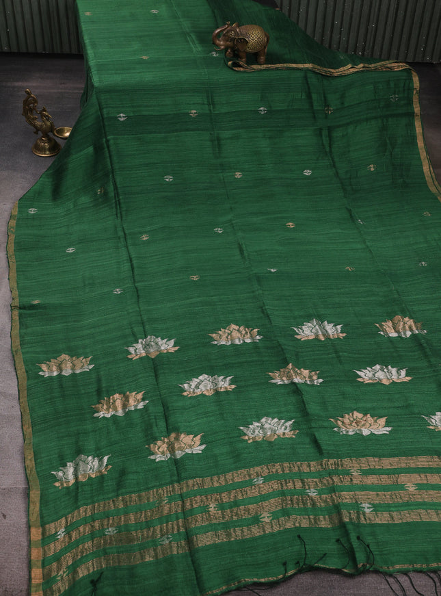 Green Matka Tussar Saree