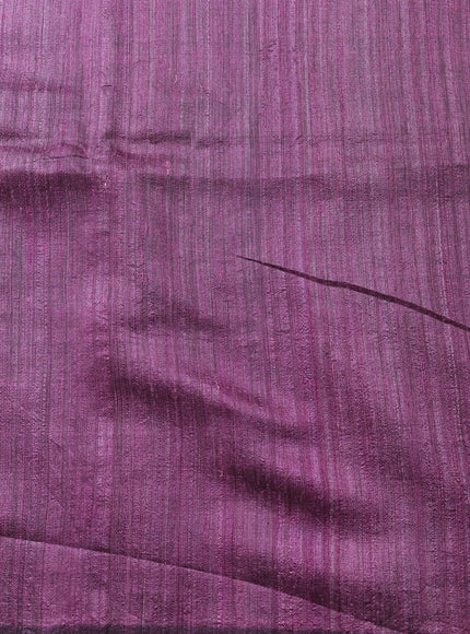 Light Lavender-Black Matka Tussar Saree