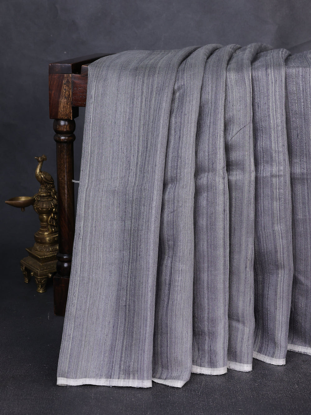 Grey Matka Tussar Saree