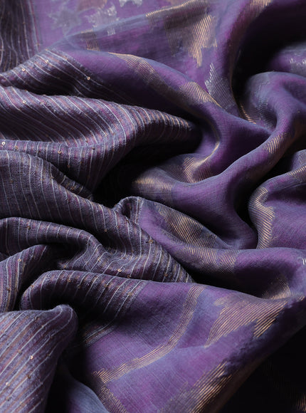 Magenta-Grey Matka Tussar Saree