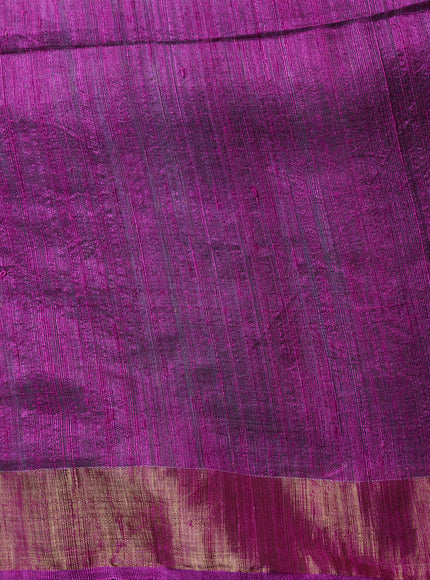 Magenta-Grey Matka Tussar Saree