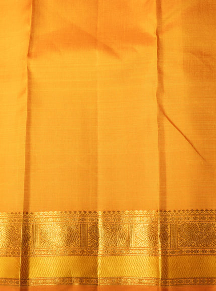 Peach Pink - Orange Pure Kanchipuram Silk Saree